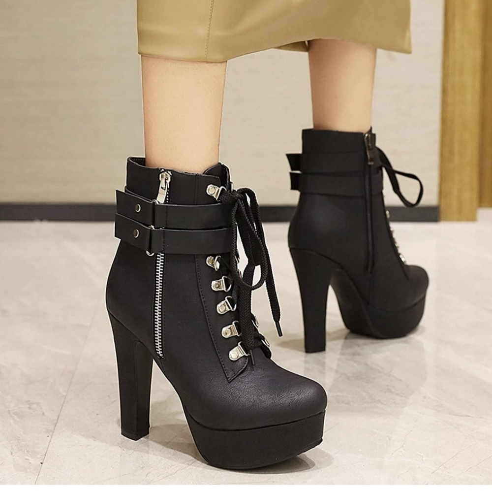 Ankle platform booties